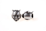 Antique Japanese Hannya Mask Charm Beads, Oni Mask Beads, Demon Beads, Noh Mask for Bracelet Jewelry Making Supplies 19x16mm, BD821