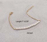 18K Gold Filled Freshwater Pearl Beaded Bracelet, BR066