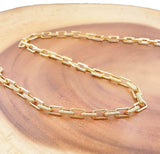 22K Gold Filled Paper Clip Chain, Thick Elongated Chain by Inches for Statement Necklace Making Supply, 2mm thickness, 10x6mm, CH099