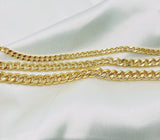 18K Gold Filled Gold Cuban Curb Chain by Foot, Cuban Curb Chain, Wholesale Bulk Roll Chain for Jewelry Making, CH104