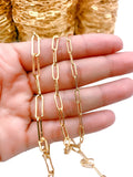 14K Gold Filled Paperclip Chain, Gold Filled DIY Jewelry, Available in Multiple Sizes, Gold Paperclip Chain, CH108