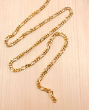 22K Gold Filled Figaro Chain, Shiny Gold Faceted Curb Chain, Soldered Chains, Faceted Curb Chain, Curb Chain Necklace, Jewelry, 6mm, CH114