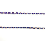 14K Gold Filled Blue Purple Faceted Rolo Chain, Link Chain, Bulk Lot Chains, 2 tone Chain, Rolo Chain, 4x3mm, CH119