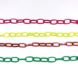 Enamel Paperclip Chain by Yard, Enamel Oval Link Chain by Foot, Wholesale bulk Roll Chain for Jewelry Making, 9x5mm, CH124