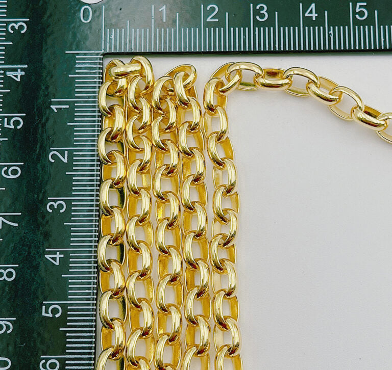 14K Gold Filled Rolo Cable Chain by Yard, Twisted Cable Rolo Chain by Foot, Wholesale Bulk Roll Chain for Jewelry Making, CH165