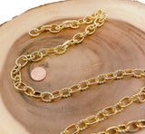 14K Gold Filled Rolo Cable Chain by Yard, Twisted Cable Rolo Chain by Foot, Wholesale Bulk Roll Chain for Jewelry Making, CH165