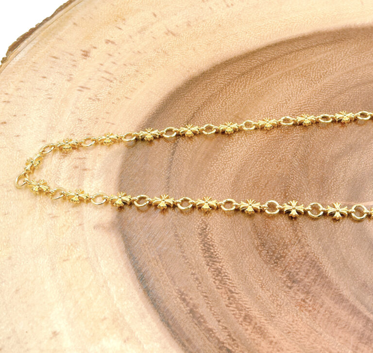 18K Gold Filled Cross Patonce Chain by Yard, Gold Cross Chain by Foot, Wholesale bulk Roll Chain for Jewelry Making, 13x6mm, CH221