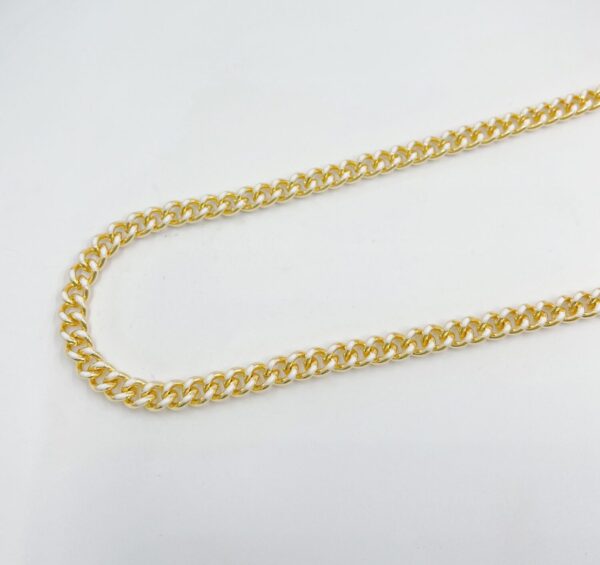 18K Gold Filled Curb Chain, Enamel Curb Chain by Yard, Cuban Curb Chain by Foot, Wholesale bulk Roll Chain for Jewelry Making, 7x3mm, CH237