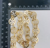 18K Gold Filled Clover Chain by Yard, Cross Chain by Foot, Embossed Chain, Wholesale Bulk Roll Chain for Jewelry Making, CH280