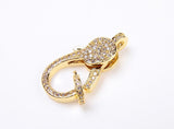 18K Gold Filled Cubic Zirconia Lobster Clasp, CL202