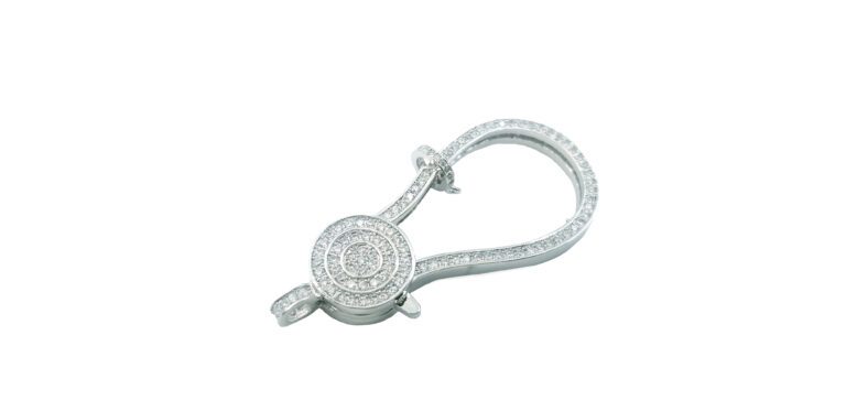 24K Gold Filled Large Clasp, 925 Clasp, Steel Clasp, Sterling Lobster, Heart Clasp, Cz Micro Pave, Micro Pave Cz, DIY, Jewelry Making, 56x23mm, CL215