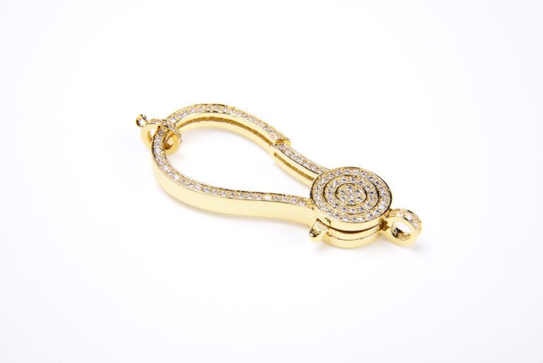 24K Gold Filled Large Clasp, 925 Clasp, Steel Clasp, Sterling Lobster, Heart Clasp, Cz Micro Pave, Micro Pave Cz, DIY, Jewelry Making, 56x23mm, CL215