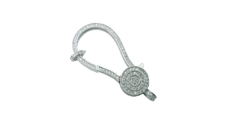 24K Gold Filled Large Clasp, 925 Clasp, Steel Clasp, Sterling Lobster, Heart Clasp, Cz Micro Pave, Micro Pave Cz, DIY, Jewelry Making, 56x23mm, CL215