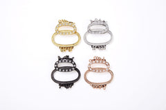 24K Gold Filled Box Clasp, Connector Clasp, Gemstone Clasp, Large Clasp, Rhinestone Clasp, Swivel Clasp, Bar Clasp, Gold Plated Clasp, 24x22mm, CL222