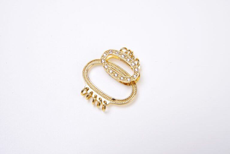 24K Gold Filled Box Clasp, Connector Clasp, Gemstone Clasp, Large Clasp, Rhinestone Clasp, Swivel Clasp, Bar Clasp, Gold Plated Clasp, 24x22mm, CL222