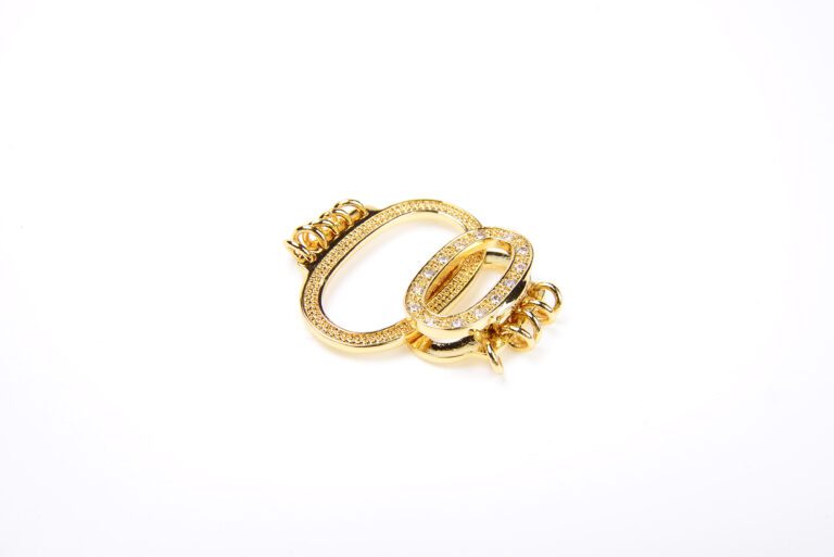 24K Gold Filled Box Clasp, Connector Clasp, Gemstone Clasp, Large Clasp, Rhinestone Clasp, Swivel Clasp, Bar Clasp, Gold Plated Clasp, 24x22mm, CL222
