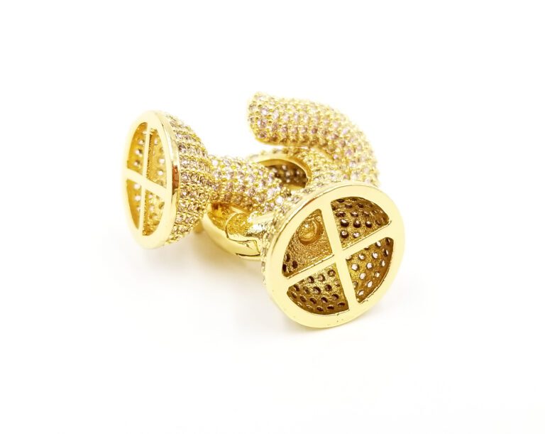 24K Gold Filled Large Lobster Clasp, CZ Micro Pave Lobster Clasp, Cubic Zirconia, Rhinestone Pave CZ Clasps, Pave Lobster Clasps, Enhancer,42x17mm| CL232