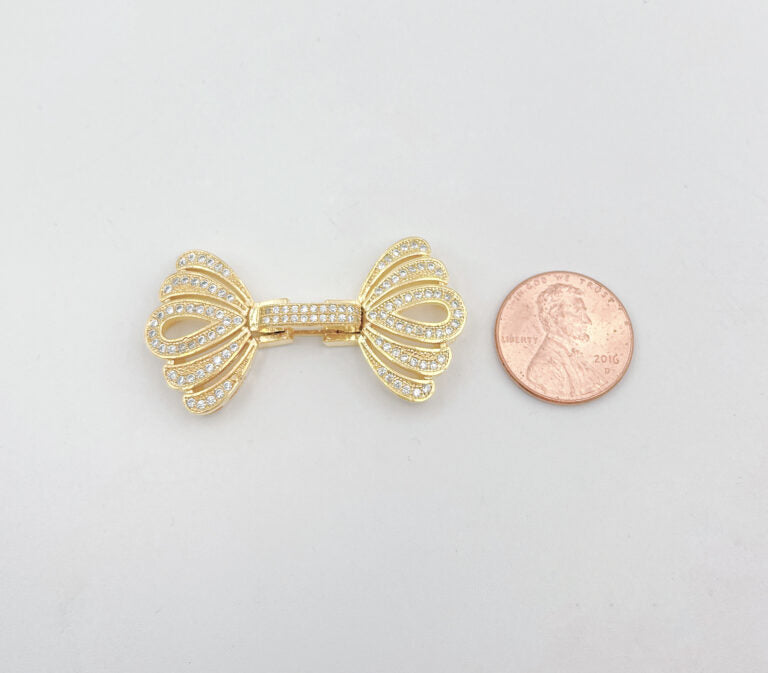 18K Gold Filled Ribbon Snap Clasp, Snap Lock Clasp, End Clasp, Watch Clasp for Bracelet Necklace Jewelry Making Supply, 45x25mm, CL235