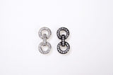 Round Buckle Clasps, Micro Pave Pendant, Copper Clasp, Micro Pave Beads, Clasp Buckle, Crystal Pave, Micro Pave Charms, 20x9mm, CL273