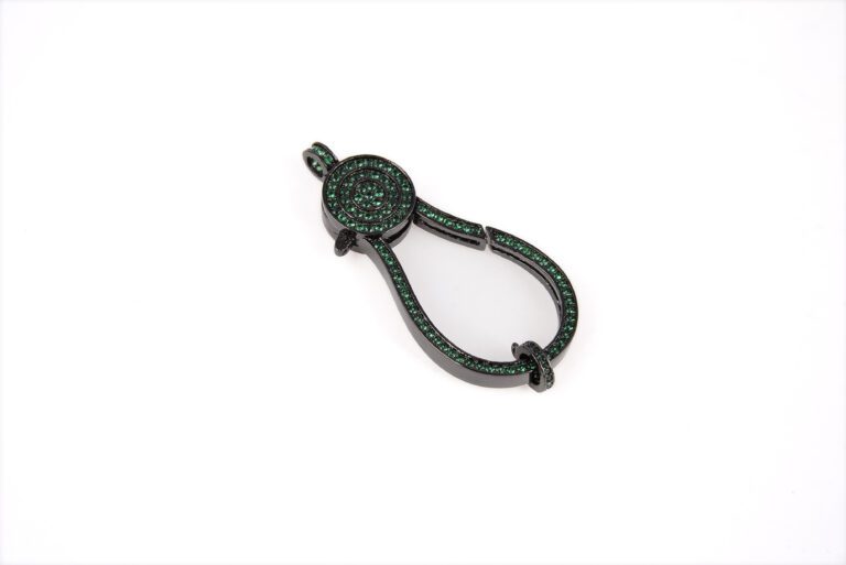 24K Gold Filled Cubic Zirconia Micro Pave, Lobster Claw Clasps, Gold Lobster Clasp, Crystal Pave, 55x24mm, CL282