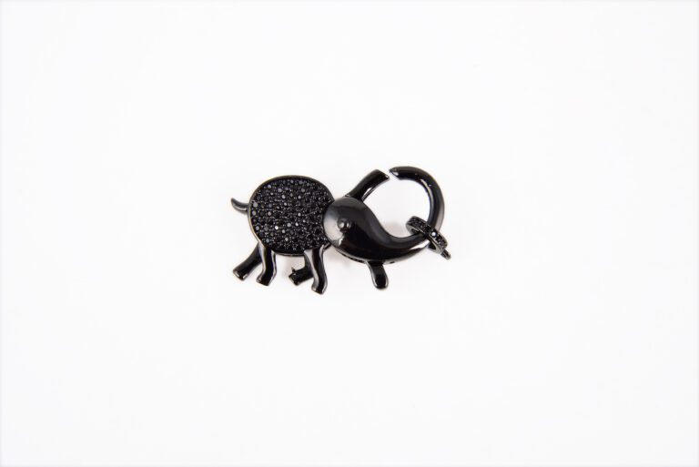 24K Gold Filled Elephant Clasp, CZ Micro Pave, Micro Pave CZ, Connector Clasp, Buckle Clasp, Connector Clasp 38x20mm, CL287