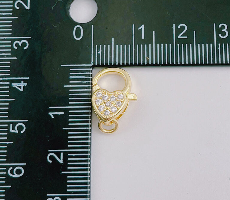 18K Gold Filled Heart Lobster Claw Clasp, Dainty Heart Clasp, Lanyard Clasp, Lobster Clasp for Bracelet Necklace Jewelry Making Supply CL293