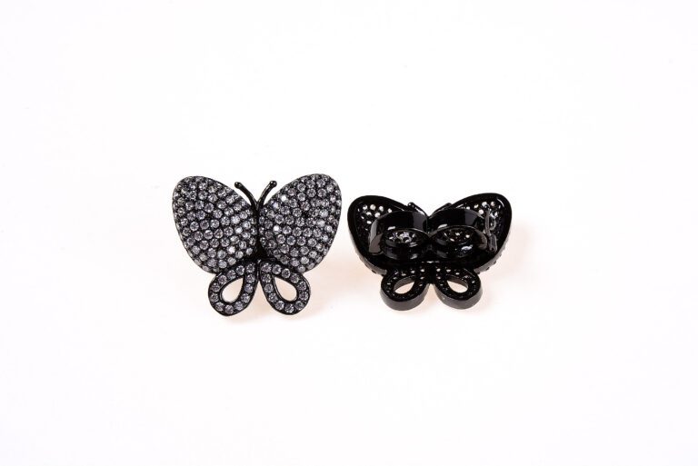 24K Gold Filled Butterfly Clasp, Lobster Claw Clasps, Copper Clasp, Buckle Clasp, Micro Pave Charms, 27x22mm, CL297