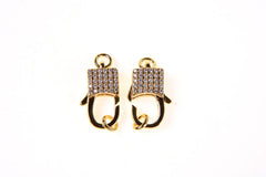 18K Gold Filled Square Lobster Clasp, CL307