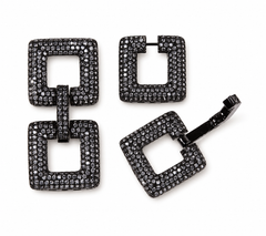 Gold Filled CZ Square Connector Clasp, Pave Crystal Link Jewelry Clasp, Square Bracelet & Necklace Connector, DIY Jewelry Findings, CL311