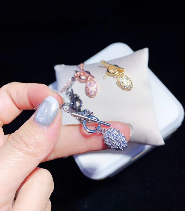24K Gold Filled Snake Cubic Zirconia Micro Pave Toggle Clasp, Snake Clasp, Bracelet Clasp, Necklace clasp, Toggle Clasp, Cubic Zirconia, Clasps, 10x10mm, CL397