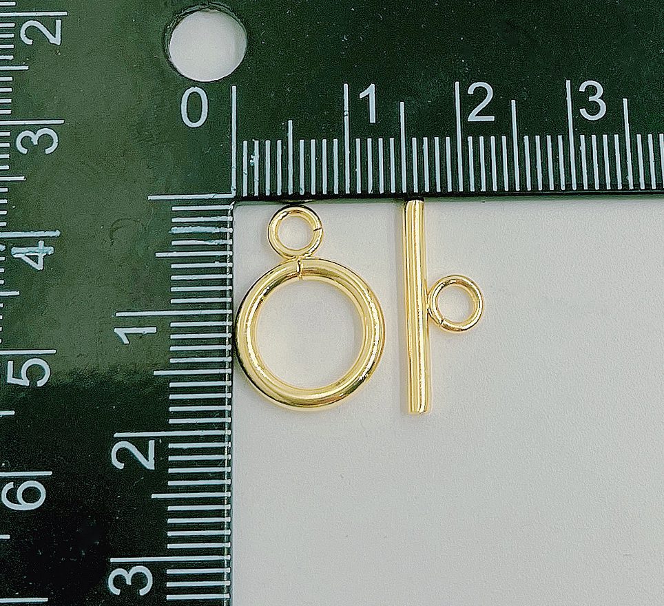 18K Gold Filled Toggle Clasp, OT Clasp for Jewelry Making Supply, 16X14MM, CL444