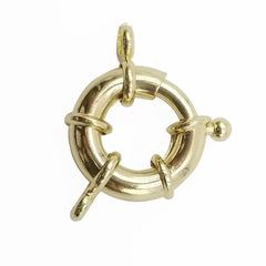 18K Gold Filled Sailor’s Clasp, Large Spring Ring Include Loops for Large Necklace, Bracelet Findings, 20x15mm, CL445