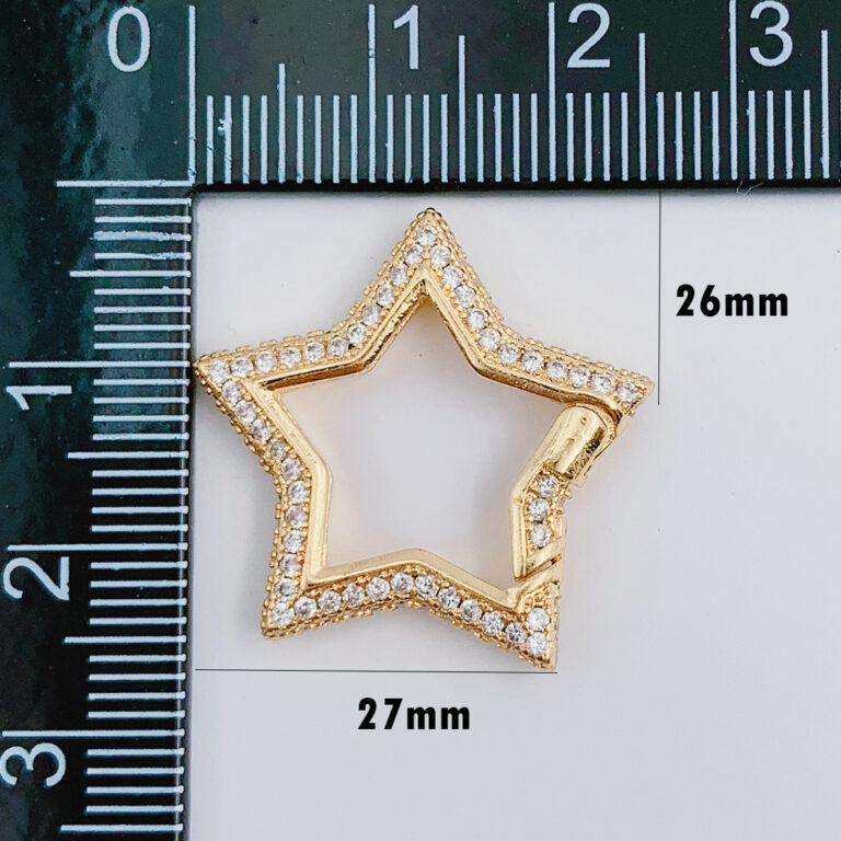 14K Gold Filled Snap Clasp, CZ Micro Pave Snap Clasp, Star Clasp, Teardrop Clasp, Lips Clasp, Cloud Clasp, Lightning Bolt Clasp, CL448