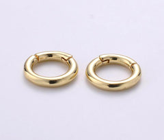 14K Gold Filled1x Dainty Gold Spring Gate Ring, Push Gate Ring, Charm Holder Gold/Silver Clasp for Charm Holder Connector, CL449