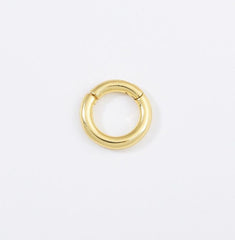 14K Gold Filled1x Dainty Gold Spring Gate Ring, Push Gate Ring, Charm Holder Gold/Silver Clasp for Charm Holder Connector, CL449