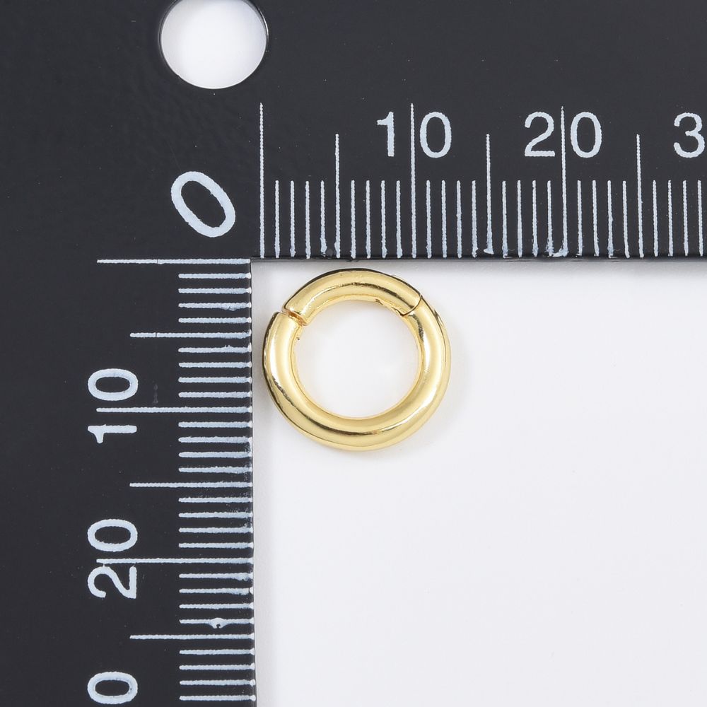 14K Gold Filled1x Dainty Gold Spring Gate Ring, Push Gate Ring, Charm Holder Gold/Silver Clasp for Charm Holder Connector, CL449