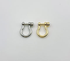 18K Gold Filled Screw Clasp Lock, Anchor Shackle, Gold Bracelet Clasps, Anchor Necklace, Sailor Bracelet Clasp Supply, 22x17mm, CL458