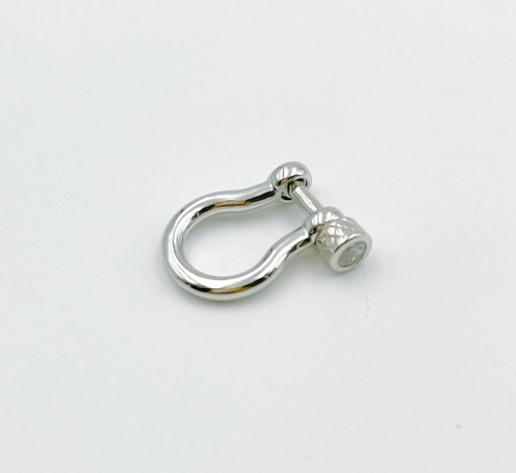 18K Gold Filled Screw Clasp Lock, Anchor Shackle, Gold Bracelet Clasps, Anchor Necklace, Sailor Bracelet Clasp Supply, 22x17mm, CL458