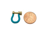 14K Gold Filled Enamel Shackle Screw Clasp Lock, CL459