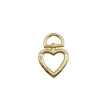 24K Gold Filled Heart Clasp, Heart Carabiner Clasp, Snap Clip Lock, Large Spring Buckle Chain Purse Key Necklace Bracelet Jewelry, CL460