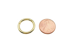 14K Gold Filled Spring Gate Ring Clasp, Push Gate Ring, Round Circle Ring, Charm Holder Clasp for Charm Holder Connector, 20mm, CL462