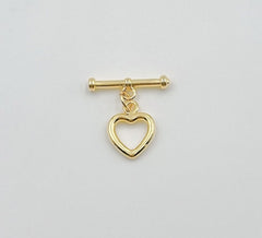 14K Gold Filled Heart Toggle Clasp, Toggle Clasp for Bracelet Necklace Jewelry Making Supply OT Clasp for Minimalist Jewelry, CL470