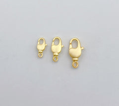 18K Gold Filled Sand Finish Lobster Claw Clasp, CL474