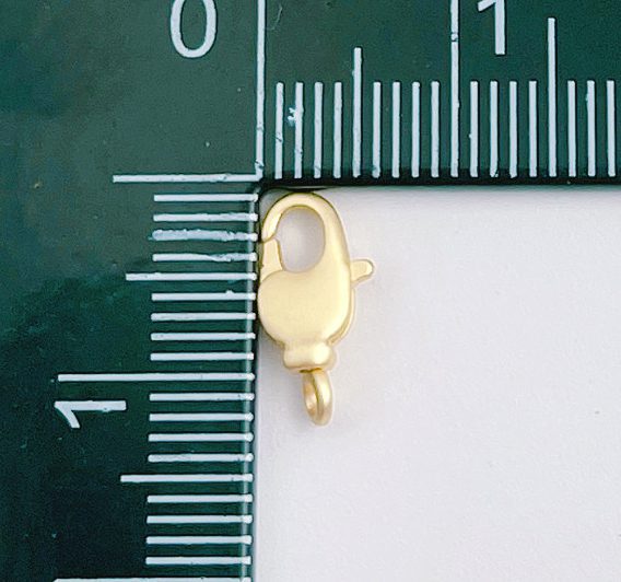 18K Gold Filled Sand Finish Lobster Claw Clasp, CL474