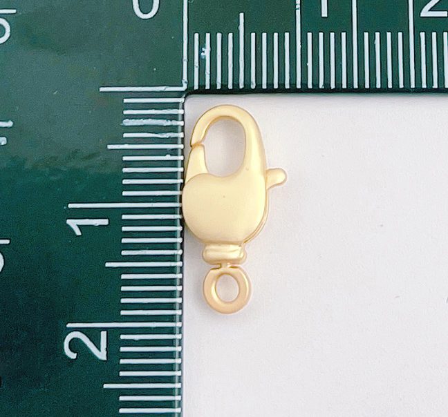 18K Gold Filled Sand Finish Lobster Claw Clasp, CL474