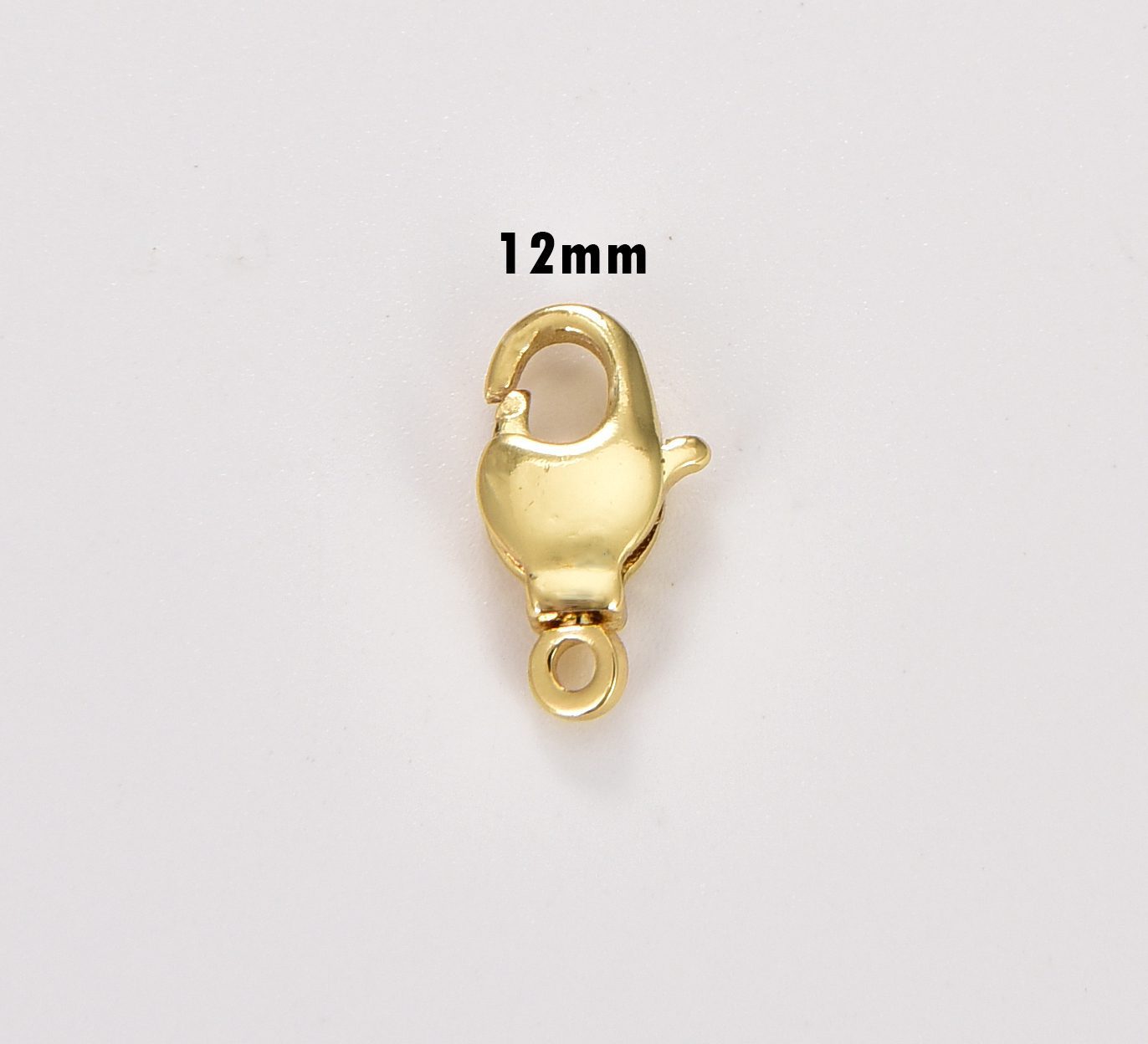 18K Gold Filled Thick Lobster Claw Clasp, Lobster Claw Clasp with Jump Ring for Bracelet, Necklace Jewelry Making Supply, 15/18mm, CL475