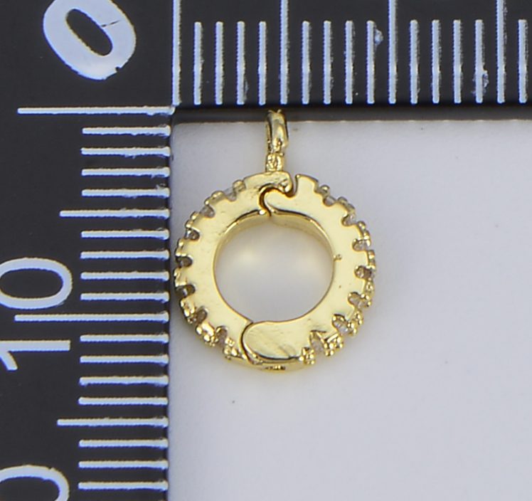 18K Gold Filled Cubic Zirconia Bail Clasp, Pendant Bail Clasp, CL477