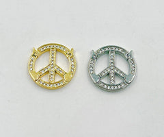 18K Gold Filled Peace Sign Buckle Clasp, CL491