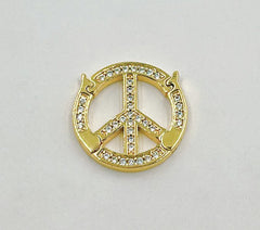 18K Gold Filled Peace Sign Buckle Clasp, CL491