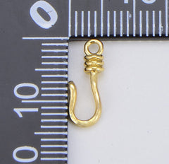 18K Gold Filled Eye and Hook Toggle Clasp, 1 pair, CL496